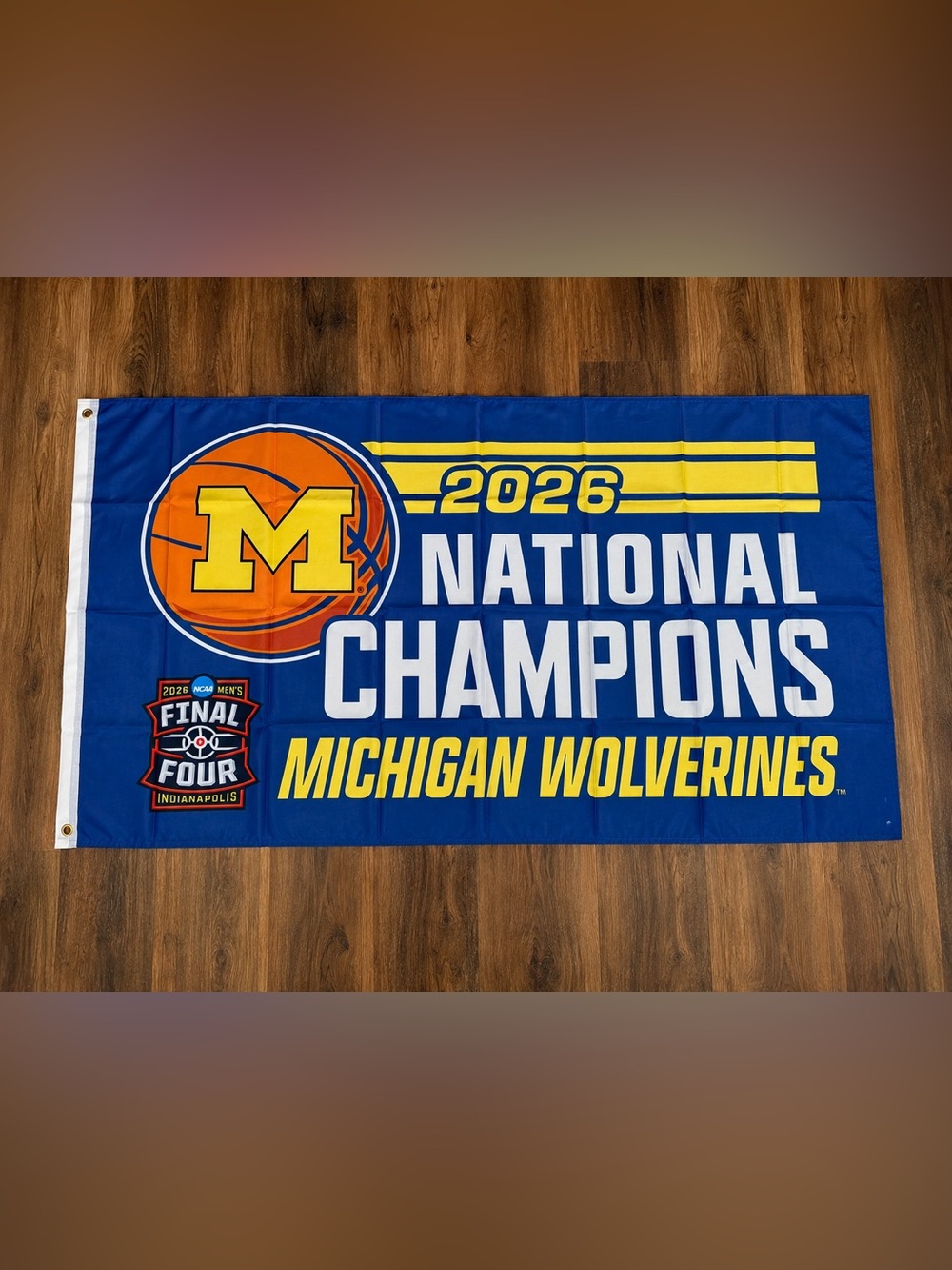Michigan basketball Flag new in package 3x5 double sided championship wolverines
